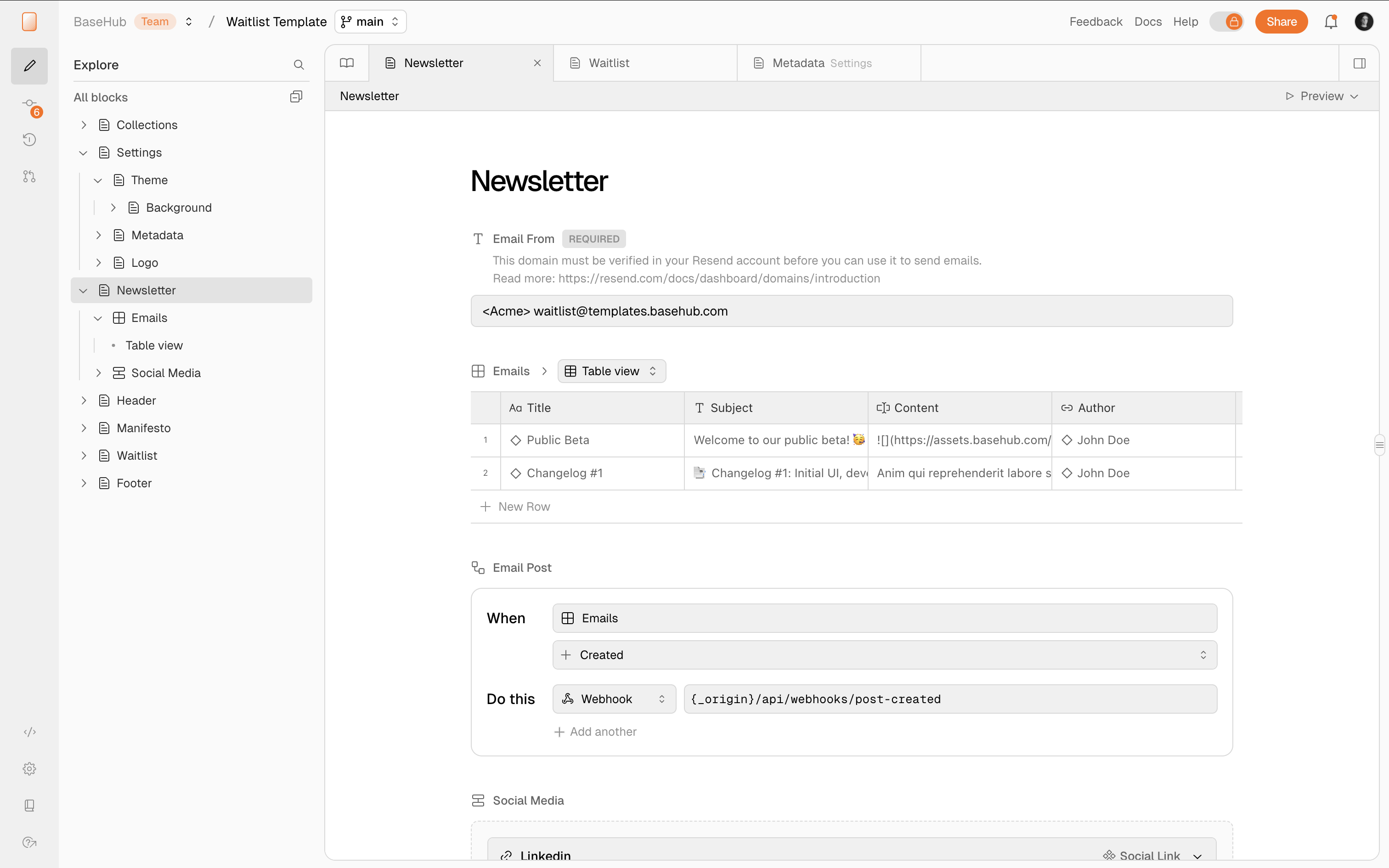 Waitlist Site Example Waitlist Template — BaseHub
